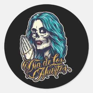 Sticker Rond jour mexicain de la mort