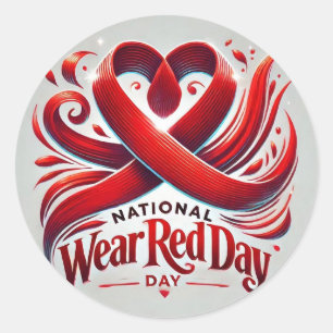 Sticker Rond Jour national de la Rouge