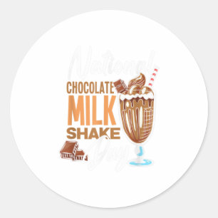 Sticker Rond Jour national du Shake du lait de chocolat
