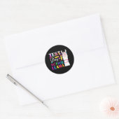Sticker Rond Jour No Prob Llama Drôle Enseignant Test 2 (Enveloppe)