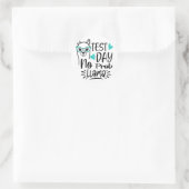 Sticker Rond Jour No Prob-llama Llama Test de l'enseignant Jour (Sac)