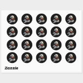 Sticker Rond Jour Panda Panda Aimer He (Feuille)