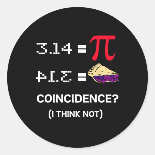 Sticker Rond Jour Pi 3.15 Symbole Pi Science Et Math Enseignant (Devant)