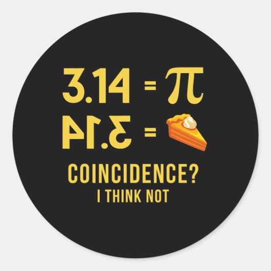 Sticker Rond Jour Pi Happy Pi (Devant)