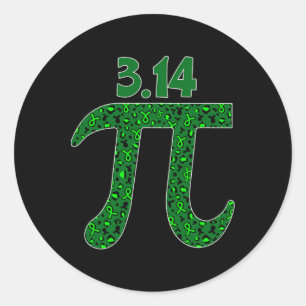 Sticker Rond Jour Pi Maladie du rein Math Enseignant Mathématiq