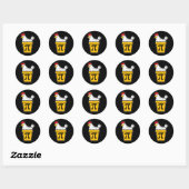 Sticker Rond Jour Pi Pot De Poulet (Feuille)