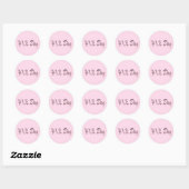 Sticker Rond Jour Pie Pink Pi (Feuille)