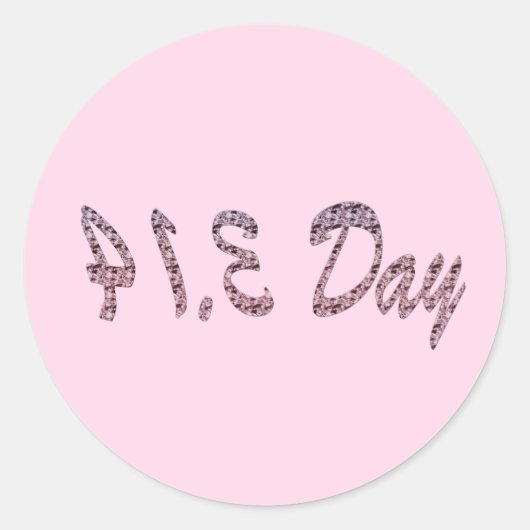 Sticker Rond Jour Pie Pink Pi (Devant)