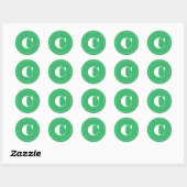 Sticker Rond Jour vert initial (Feuille)