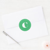 Sticker Rond Jour vert initial (Enveloppe)