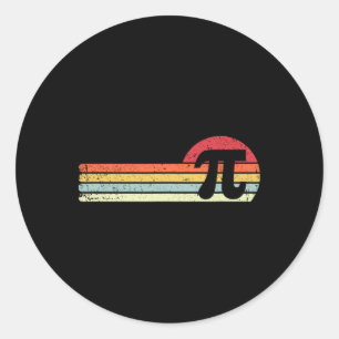 Sticker Rond Jour vintage Pi 3.14 Funny Enseignants Étudiants M