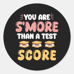 Sticker Rond Jour Vous Êtes Plus Qu'Un Test Score Enseignant Ét
