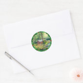 Sticker Rond JOURNAL CABIN HOLLY CHRISTMAS par SHARON SHARPE (Enveloppe)