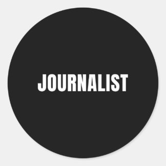 Sticker Rond Journaliste