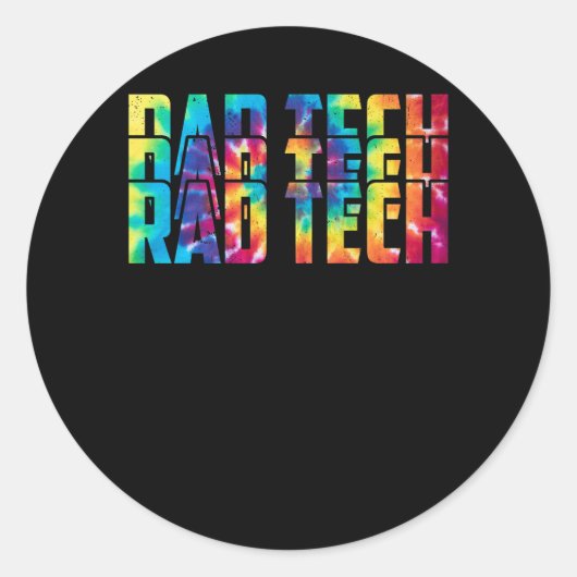 Sticker Rond Journée d'appréciation radiologique Rad Tech Tie D (Devant)