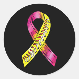Sticker Rond Journée de sensibilisation au cancer du sein Ruban