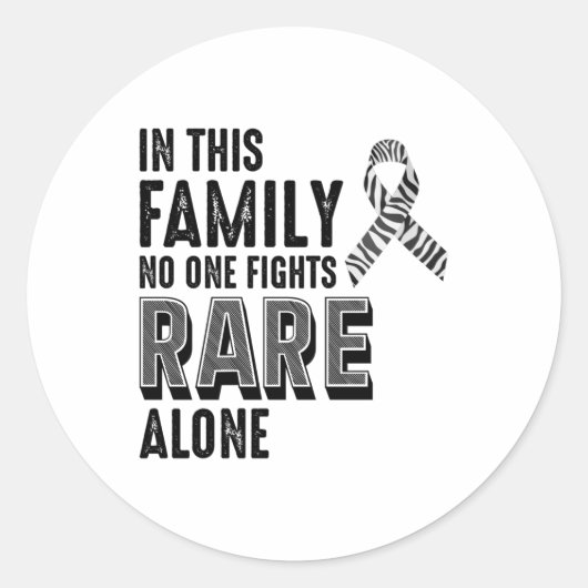 Sticker Rond Journée de sensibilisation aux maladies rares Zebr (Devant)