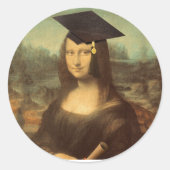Sticker Rond Journée des diplômes de Mona Lisa (Devant)