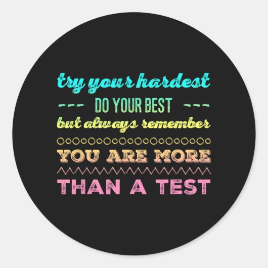 Sticker Rond Journée Des Étudiants Faites Votre Meilleur 2 (Devant)