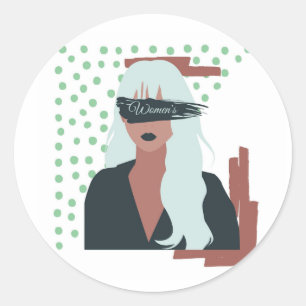 Sticker Rond Journée internationale de la femme