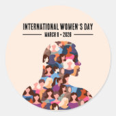 Sticker Rond Journée internationale de la femme (Devant)