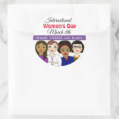 Sticker Rond Journée internationale de la femme 8 mars (Sac)