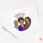 Sticker Rond Journée internationale de la femme - 8 mars (Enveloppe)