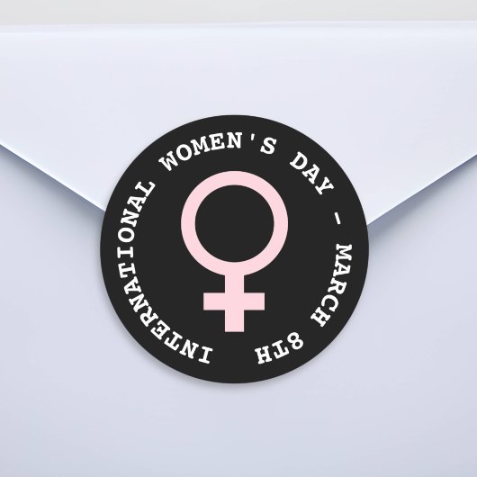 Sticker Rond Journée internationale de la femme - 8 mars