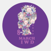 Sticker Rond Journée internationale de la femme : Célébrer Femi (Devant)