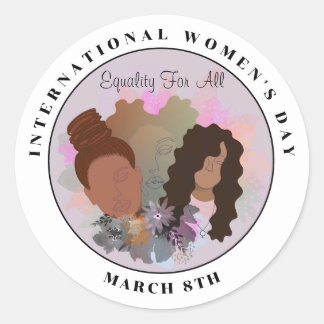 Sticker Rond Journée internationale de la femme Égalité pour to