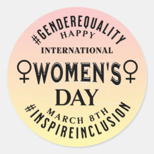 Sticker Rond Journée internationale des femmes 8 mars