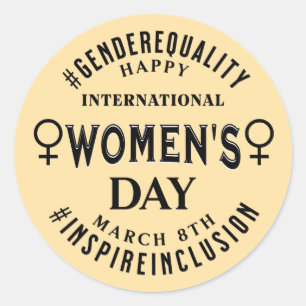 Sticker Rond Journée internationale des femmes 8 mars