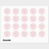 Sticker Rond Journée internationale des femmes Rose Blush (Feuille)