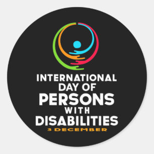 Sticker Rond Journée internationale des personnes handicapées 3