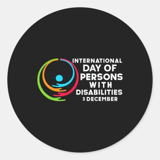 Sticker Rond Journée internationale des personnes handicapées 7 (Devant)