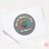 Sticker Rond Journée mondiale contre le paludisme (Enveloppe)