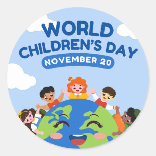 Sticker Rond Journée mondiale de l’enfance 20 novembre
