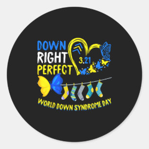 Sticker Rond Journée mondiale de la trisomie 21 mars 21 en bas