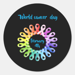 Sticker Rond Journée mondiale du cancer