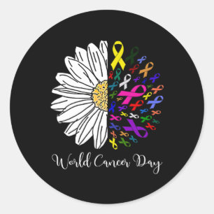 Sticker Rond Journée mondiale du cancer Mois du cancer Soutien