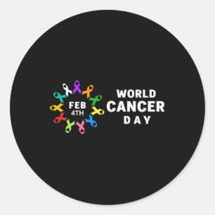 Sticker Rond Journée mondiale du cancer - Sensibilisation au ca