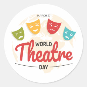 Sticker Rond Journée mondiale du théâtre