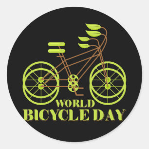 Sticker Rond Journée mondiale du vélo