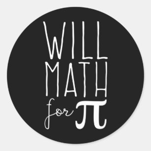 Sticker Rond Journée Pi Mars 14 Math Lover Science Drôle 3.14 P