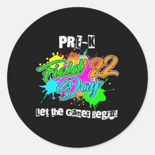 Sticker Rond Journée pré-K Field Day 2022 Laisser les Jeux comm