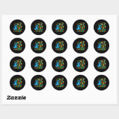 Sticker Rond Journées de différence Dinosaur Autism Enseignant (Feuille)