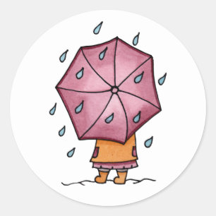 Sticker Rond Jours de pluie