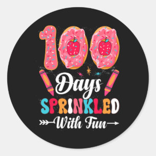 Sticker Rond Jours D'École Saupoudrés De Cupcake Stu Fun