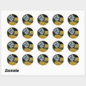 Sticker Rond Jours dorés - (Feuille)