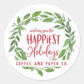 Sticker Rond Jours fériés fêtes d'entreprise (Devant)